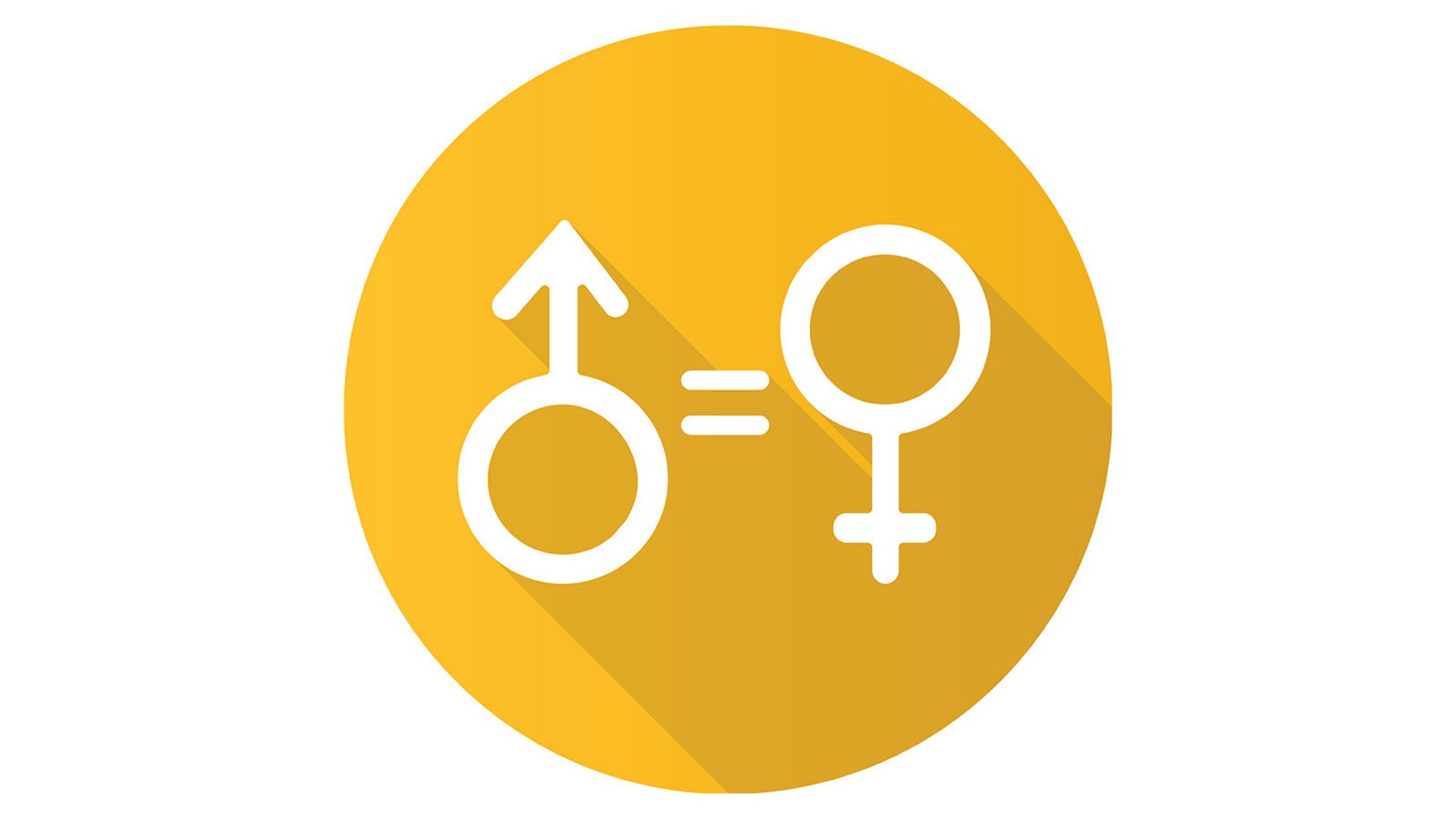 Illustration med symbolen för man symbolen för kvinna samt ett likhetstecken mellan symbolerna.